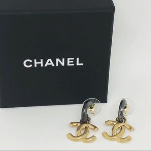 💛SOLD🩶 Chanel mixed metal earrings
